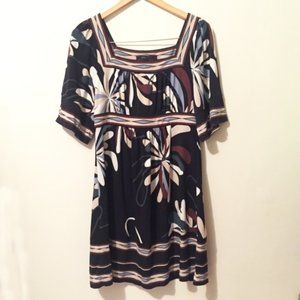 BCBGMaxAzria Multi-Color Abstract Boho Dress